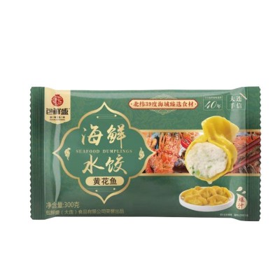 黄花鱼水饺鱼水饺海味饺子手工水饺特色水饺包鲜盛海鲜水饺供应商 2盒起批图5