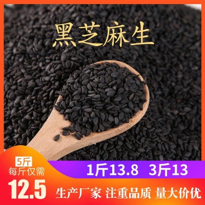 生黑芝麻新货黑芝麻500g干净饱满无染色5斤非熟黑芝麻厂家 2包起批图3