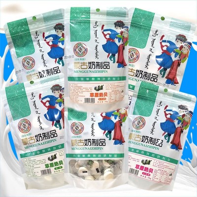 奶贝 内蒙古草原袋装干吃牛奶片零食奶制品代理加盟 儿童高钙奶片图3