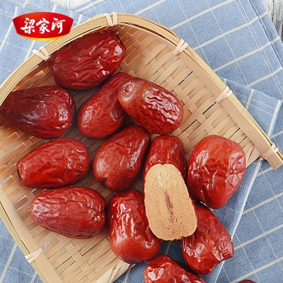 梁家河 陕西特产狗头枣大红枣延安零食枣子孕妇熬粥煮饭500g 2袋起批图2