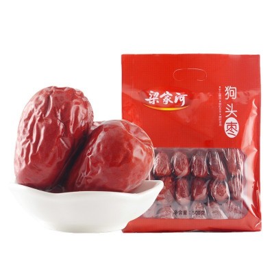 梁家河 陕西特产狗头枣大红枣延安零食枣子孕妇熬粥煮饭500g 2袋起批图5