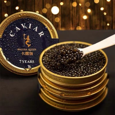 卡露伽鲟鱼子酱7年caviar10g即食黑鱼籽酱罐头寿司食材鱼子酱 5盒起批图5