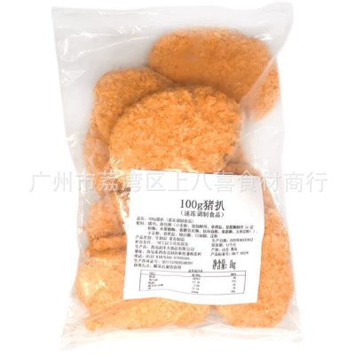 润丰大猪扒1kg*10片 日式吉列猪排冷冻半成品裹粉黄金炸猪扒饭 2件起批