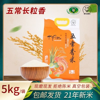 十月彩虹五常香米东北大米编织袋装产地直发5kg10斤年货过节礼品 2袋起批图5