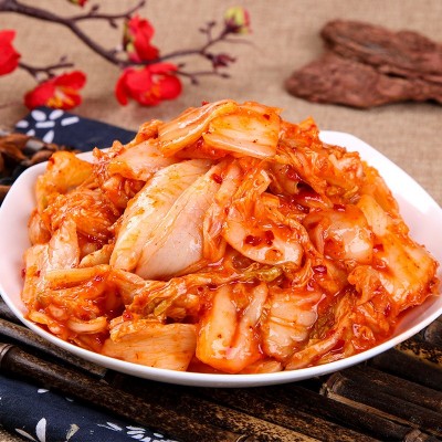 韩式下饭菜切块免切辣白菜下饭菜饭店餐馆酱腌咸菜500g1斤装泡菜图4