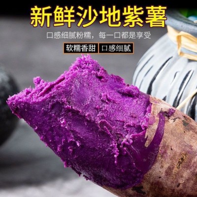 山东紫罗兰紫薯新鲜沙地紫薯酸糯香甜沂蒙山紫薯3/5斤代餐图3
