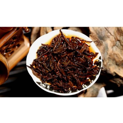 越陈越香普洱茶熟茶云南勐海茶树王口粮七子饼357g茶叶宫廷图2