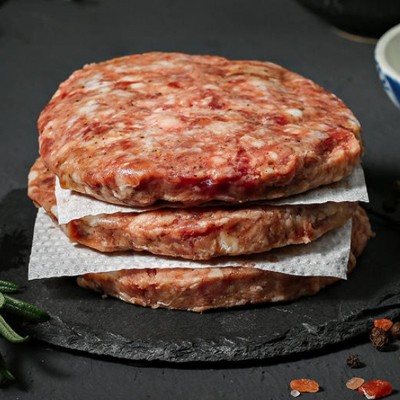 罗克威登半成品牛排早餐牛肉饼馅饼汉堡家用便捷油炸新鲜片 装100g图3