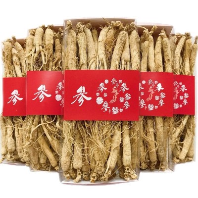 长白山干人参500g人参 原皮白参7年大支生晒参产地直发地摊人参图2