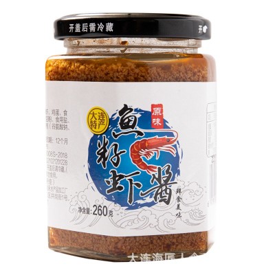大连特产 润禾鱼籽虾酱 海鲜虾酱 鱼籽酱鲽 260克/罐图2