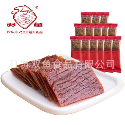靖江特产肉类零食品金奖猪肉铺双鱼牌猪肉脯干片散称小包装1kg图4