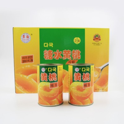 多国 韩文黄桃罐头425g*12罐