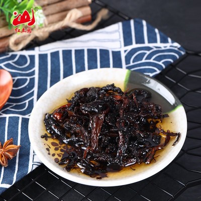 油鸡枞菌即食红土园厂家直销云南特产即食200g下饭菜瓶装蘑菇香辣图3