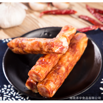 湖南特产 麻辣腊肠烟熏腊肠烤肠麻辣香辣味500g肉类腌腊制品批发图2