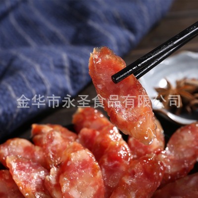 全肉广式腊肠腊肉金华农家土香肠咸甜味麻辣川味广味腊肠腊肉批发图4