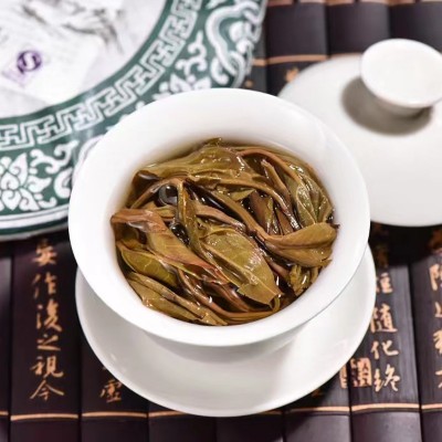 2017年 国饮茶厂 勐海冰岛古树云南七子饼普洱茶饼生茶357g图3