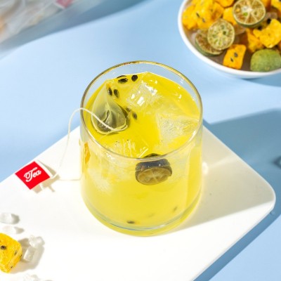 金桔百香果茶水果茶茶包冷泡茶袋装25包三角包抖音同款青桔柠檬茶图4