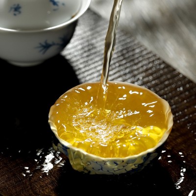 2021年福益陈薄荷塘357克纯料云南普洱茶生茶七子饼 厂家批发图4