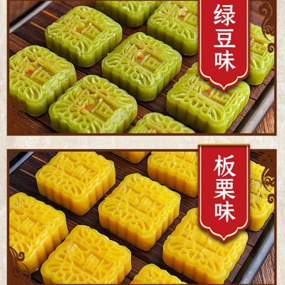 襄梦绿豆糕老式糕点冰糕绿豆饼正零食点心小吃320克/盒宗批发图4
