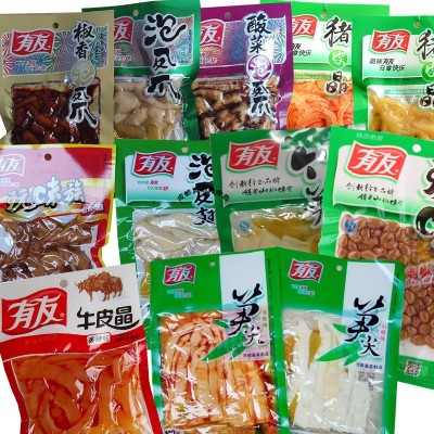 有友凤爪泡椒笋片花生鸡翅等多个口味多规格可选运输中破损不售后