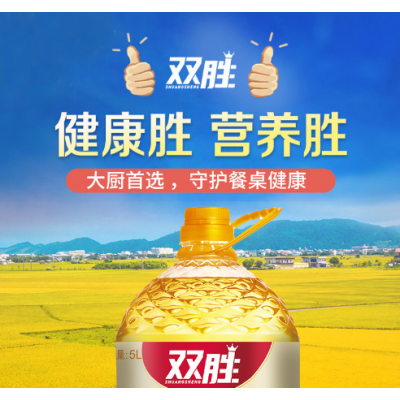 双胜5L桶装一级大豆油食用油物理浸出餐饮专用油商用批发用5L*4图3
