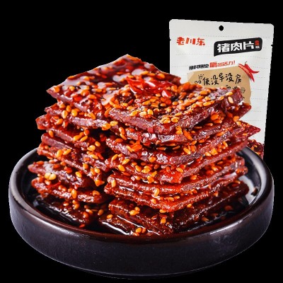 老川东麻辣味猪肉脯 休闲食品零食 猪肉干独立小包装100g 一件代发图4