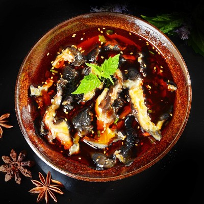 长明麻辣黑鸡爪自贡香辣去骨土鸡脚零食批发无骨凤爪开袋即食250g图3