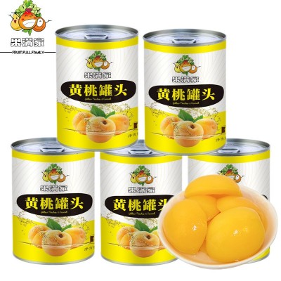 【果满家】新鲜糖水黄桃罐头425g/瓶装水果罐头源头厂家支持冠名