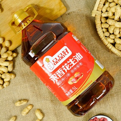 浓香花生油5L花生浓香食用油批发炒菜物理压榨一级大桶一件代发图4