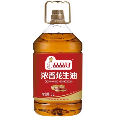 浓香花生油5L花生浓香食用油批发炒菜物理压榨一级大桶一件代发图5