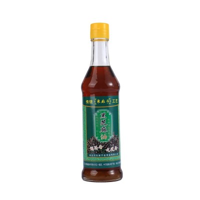 350MLX2瓶装现货纯黑芝麻油香油食用油小瓶调味油节日礼盒装拌2图5