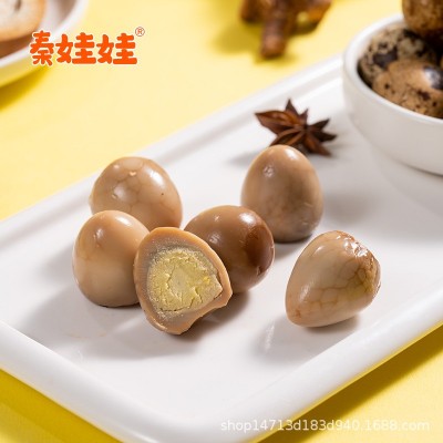 秦娃娃五香鹌鹑蛋即食熟食休闲办公解馋卤味零食批发独立包装卤蛋图4