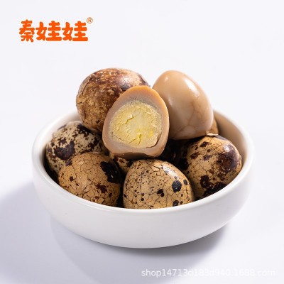 秦娃娃五香鹌鹑蛋即食熟食休闲办公解馋卤味零食批发独立包装卤蛋图5