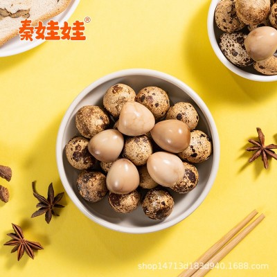 秦娃娃五香鹌鹑蛋即食熟食休闲办公解馋卤味零食批发独立包装卤蛋图2