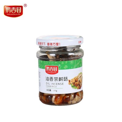 腾香园厂家供应135gx12瓶茶树菇香辣金针菇175x12瓶下饭菜 组合装图2