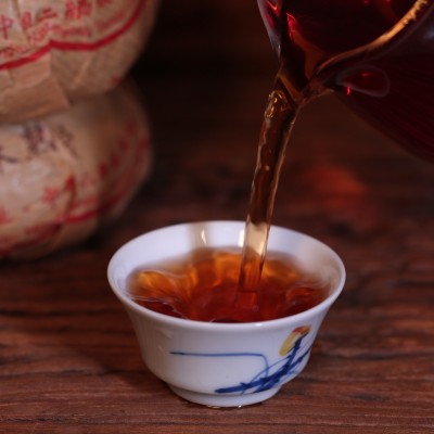 路氏茶业批发云南勐海250克09年乔木普洱茶醇香陈香十年熟茶沱茶图3