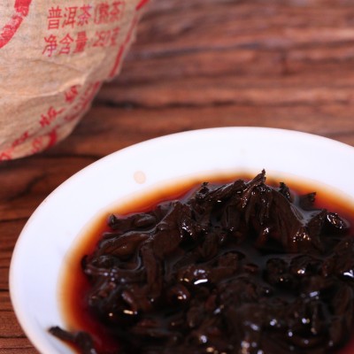 路氏茶业批发云南勐海250克09年乔木普洱茶醇香陈香十年熟茶沱茶图5