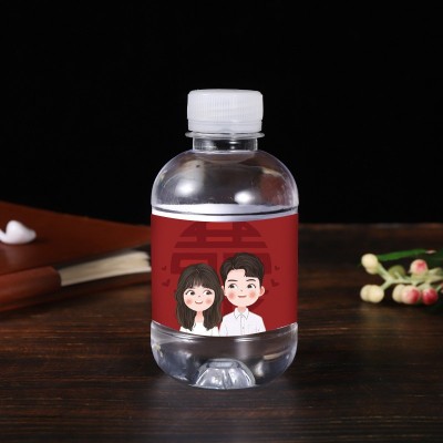 玥源泉婚礼招待定制水矿泉水定制免设计贴纸log小瓶整箱批发24瓶图4