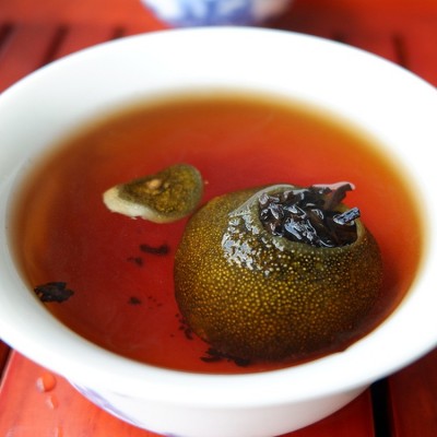 新会小青柑批发六年普洱熟茶广东特产食品陈皮柑普茶约45-60粒图3