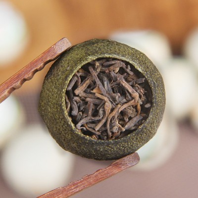 批发新会老树日晒小青柑小青柑普洱茶 5年宫廷柑普茶 小柑橘500克图2