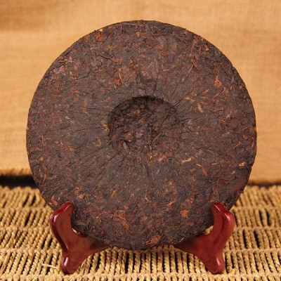 批发 2009年云南普洱茶熟茶饼茶 八年陈韵 357g 云南七子饼普洱茶图4