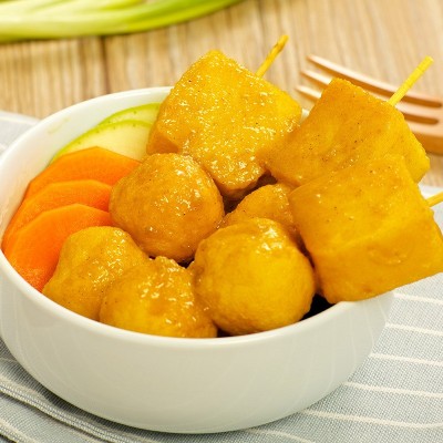 黄金鱼豆腐商用海鲜涮锅烧烤麻辣烫关东煮散装火锅食材冻货批发图2