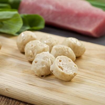 潮汕猪肉丸500g速冻瘦肉丸冻品散装广东汕尾火锅烧烤食材现货批发图2