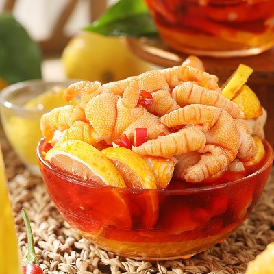蜀道香柠檬去骨鸡爪200g 酸辣小吃休闲开袋即食脱骨凤爪盒装凉菜