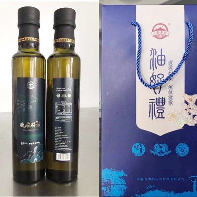 厂家直供冷榨亚麻籽油500ml食用植物调和胡麻油公司礼品食用油图4
