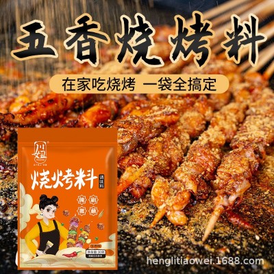 烧烤调料撒料家用烤肉羊肉串调料地摊孜然粉麻辣烧烤料批发