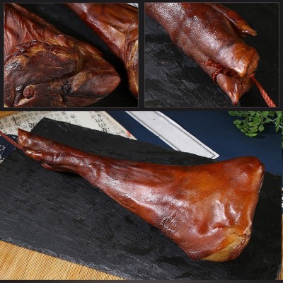 厂家批发四川特产腊肉腊猪脚500g农家自制咸肉前猪腿烟熏腊猪蹄子图4