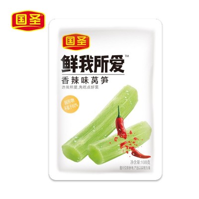 国圣莴笋香辣味小包装休闲零食下饭菜下酒菜腌咸菜开袋即食图2