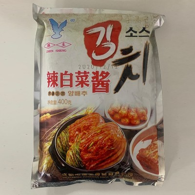 韩式泡菜辣酱辣白菜辣酱东北鲜族辣椒酱400g袋装一件代发韩式辣酱图3