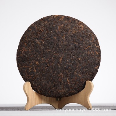 厂家销售批发云南普洱茶布朗之味普洱茶熟茶饼茶茶叶357克勐海料图2